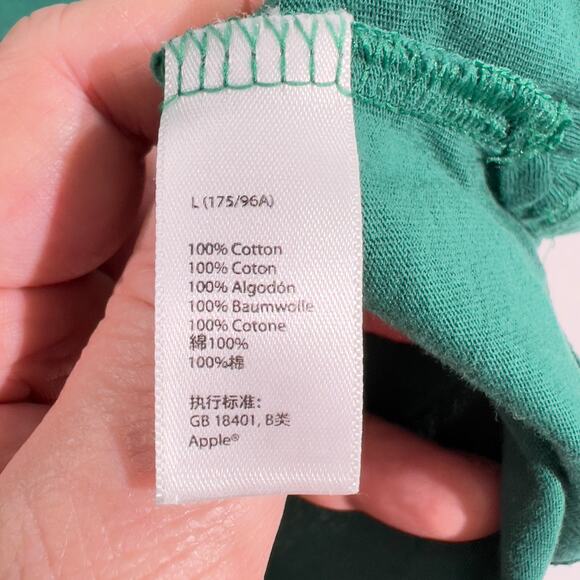 Apple T-Shirt Men's Large Long Sleeve Crew Neck Apple Logo On Front Employee - Picture 6 of 12